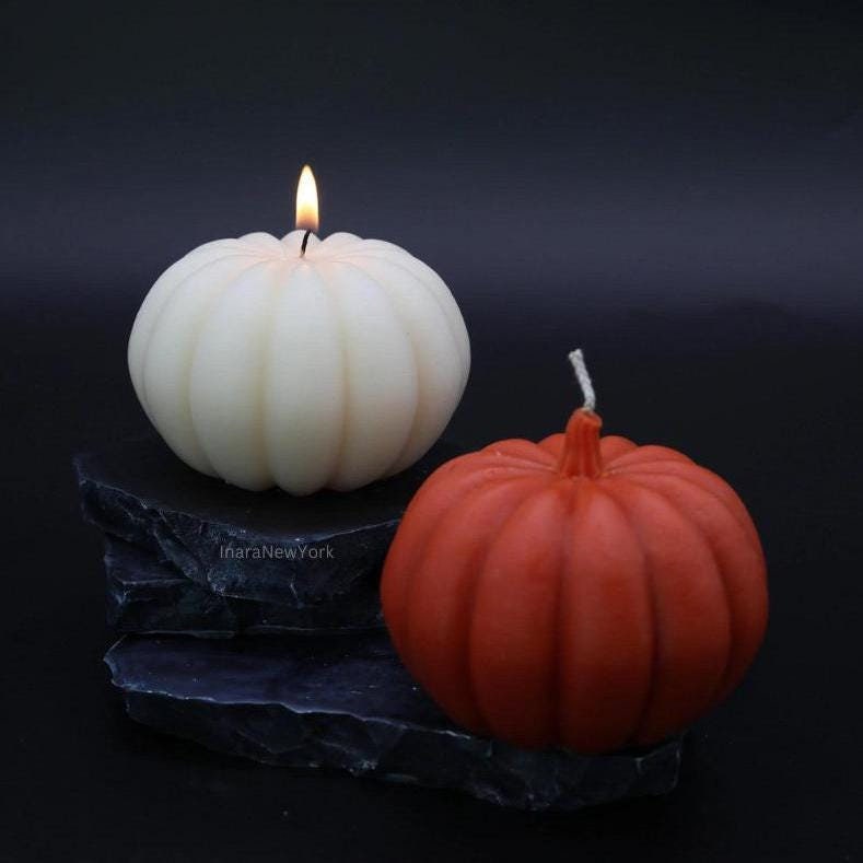 large pumpkin candle | Halloween décor | fall candle | sculptural candle | handmade candle | pumpkin shaped candle