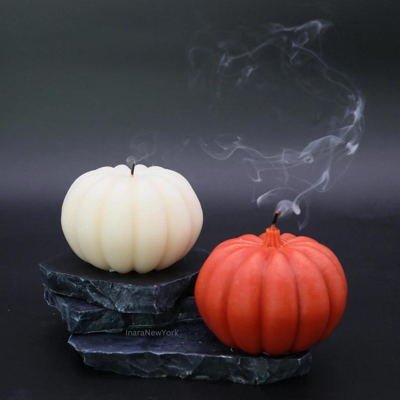 large pumpkin candle | Halloween décor | fall candle | sculptural candle | handmade candle | pumpkin shaped candle