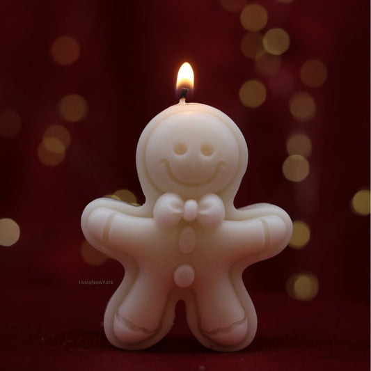 Ginger bread man candle | Christmas décor | housewarming | holiday gifts| custom holiday gifts| custom Christmas gift | snowman