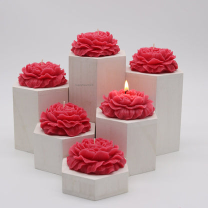 BULK Flower shaped candle | wedding candle| handmade candle | peony candle | party favor gifts| bridal shower|