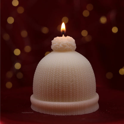 Winter hat candle| New year candle | winter décor | custom holiday gifts| custom birthday gift | christmas hat | housewarming gift