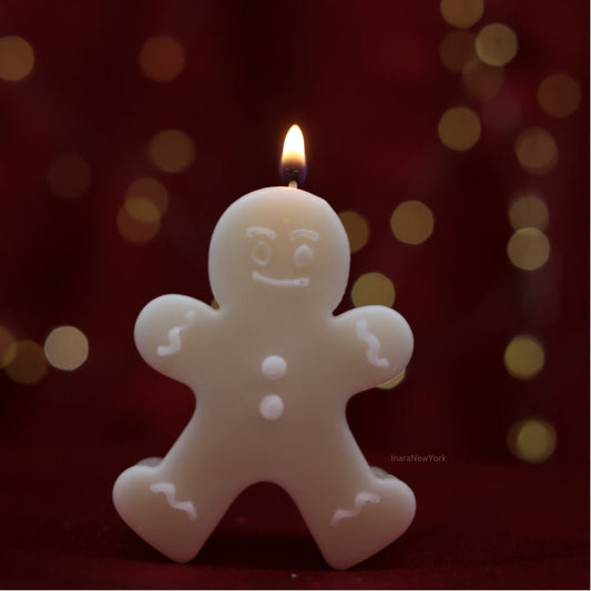 Ginger bread man candle | Christmas décor | housewarming | holiday gifts| custom holiday gifts| custom Christmas gift | snowman