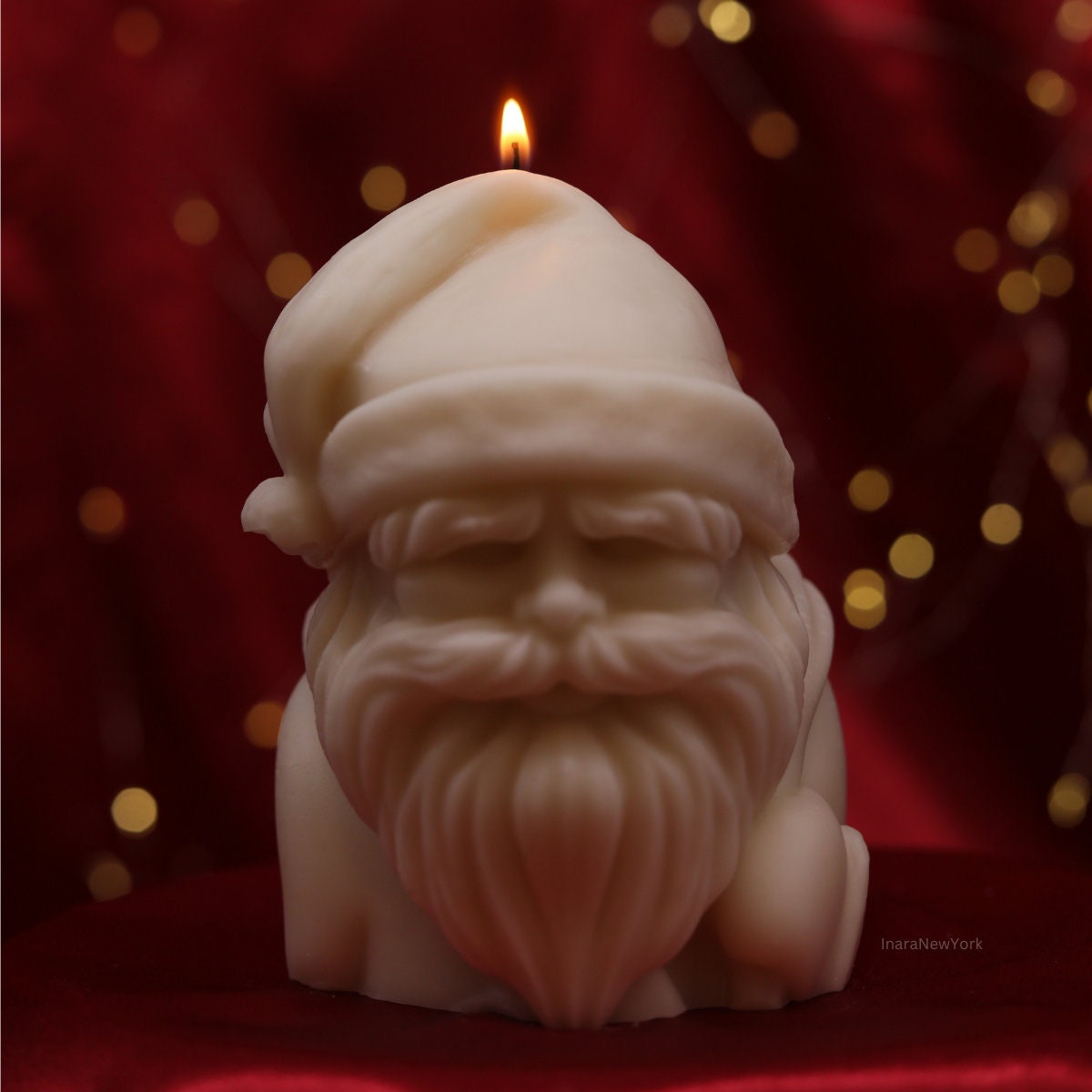 Christmas Santa candle | Christmas décor | Santa candle | custom holiday gifts| custom Christmas gift |Santa clause| Grinch