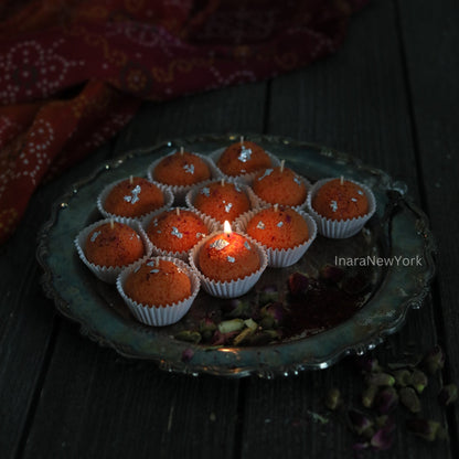 Free shipping| 7 Pcs Indian dessert candle | indian décor | Indian candle | housewarming | Diwali gift| puja gift| ladoo candle | mithai box