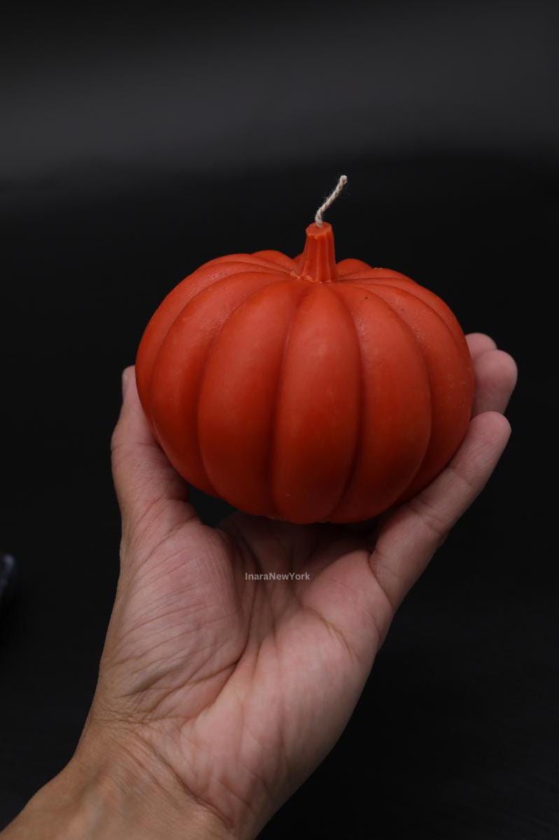 Halloween décor | fall candle | sculptural candle | housewarming | handmade candle | pumpkin shaped candle