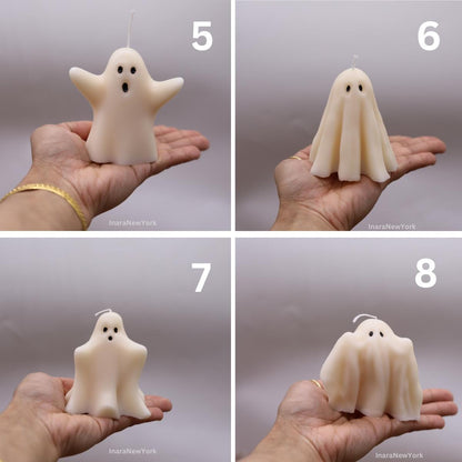Ghost candle| Halloween decor | fall home decor candle | sculptural candle | halloween | handmade candle | pumpkin shaped candle