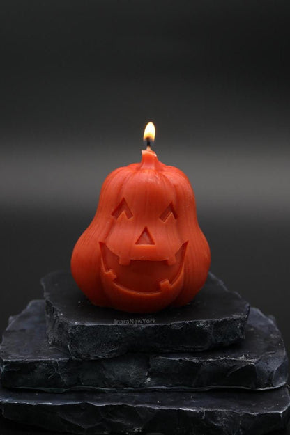 Halloween décor | fall candle | sculptural candle | housewarming | handmade candle | pumpkin shaped candle