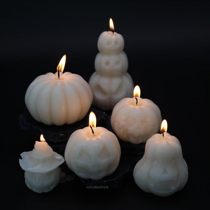 Halloween décor | fall candle | sculptural candle | housewarming | handmade candle | pumpkin shaped candle