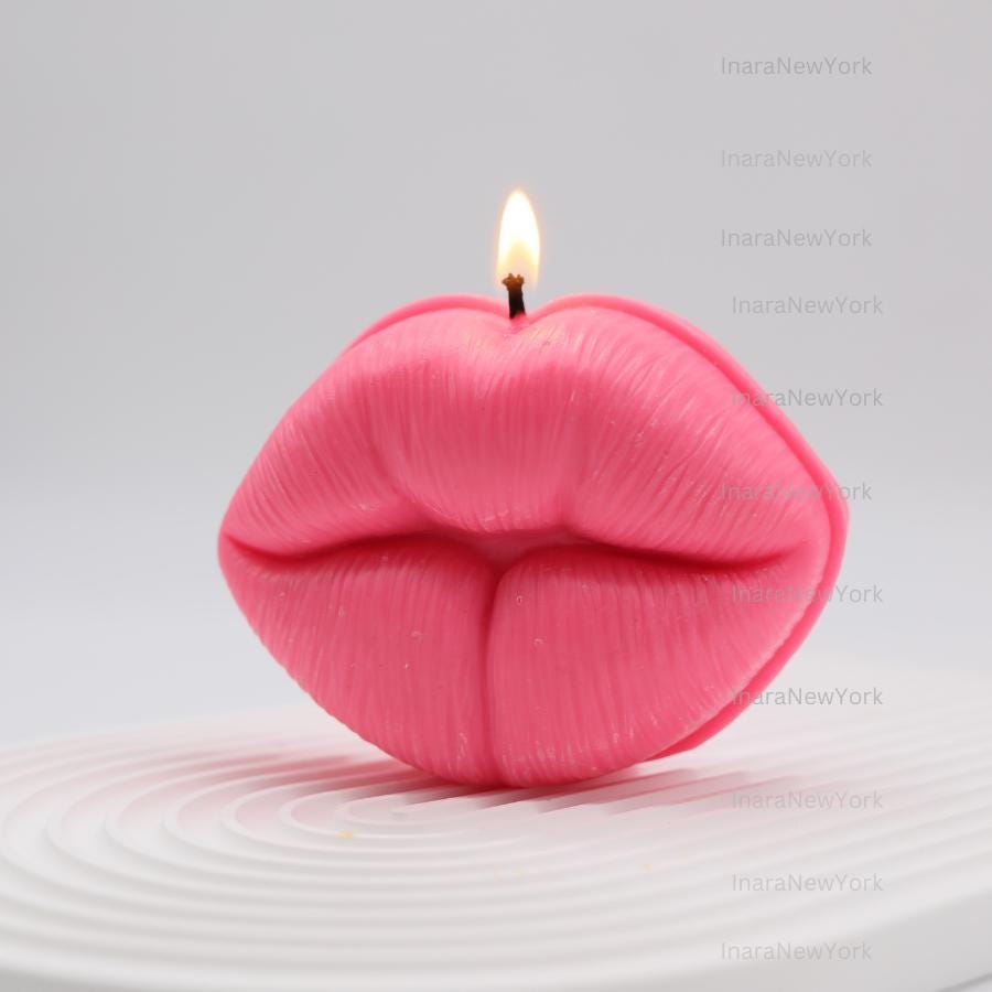 kiss, lips shaped candle |love candle| lips candle | lip filler candle| handmade | couple gift | romantic custom gift