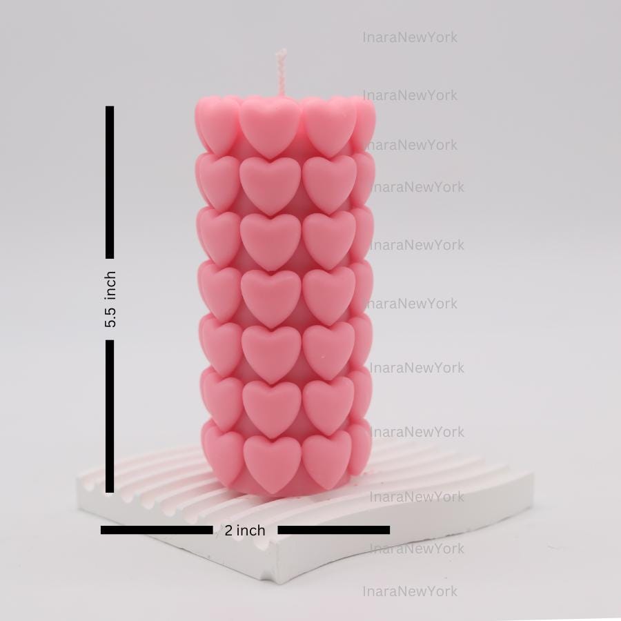 love heart pillar candle | valentines candle| love candle | sculptural candle | newly weds candle, wedding gift | custom