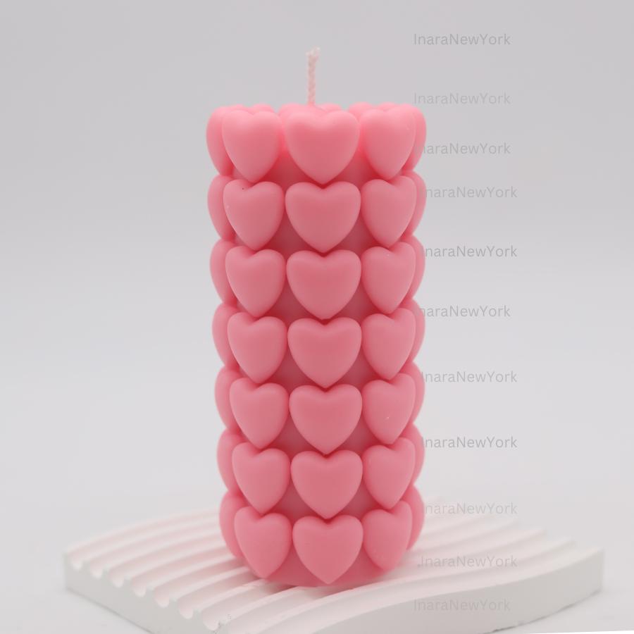 love heart pillar candle | valentines candle| love candle | sculptural candle | newly weds candle, wedding gift | custom