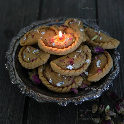 free shipping 7 Pcs Indian dessert candle | holi candle | indian décor | Indian candle | housewarming | Diwali gift| ladoo candle | mithai