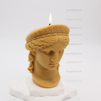Hera bust candle | sculptural candle | handmade candle | aesthetic candle | 3d custom candle | elegant roman Greek sculpture candles