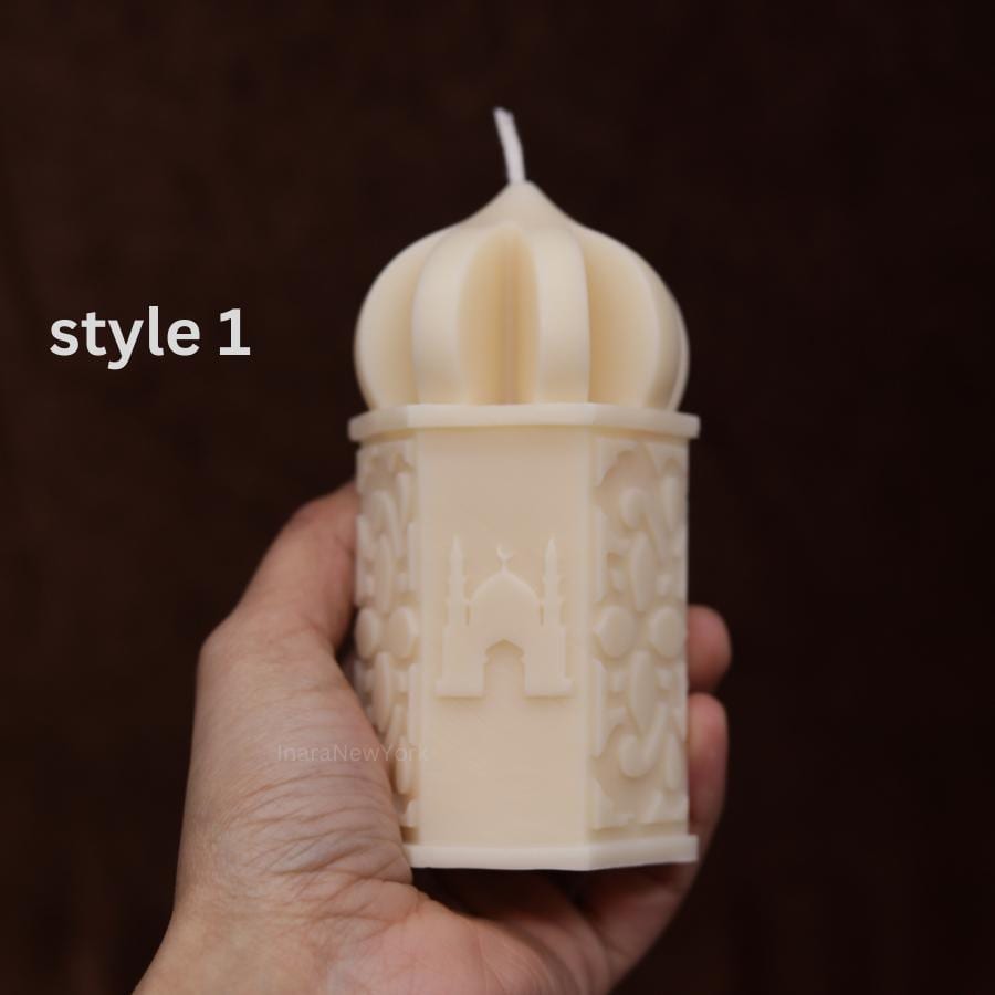 Ramadan Eid Lantern mosque Soy Candle: Handmade Ramazan Decor