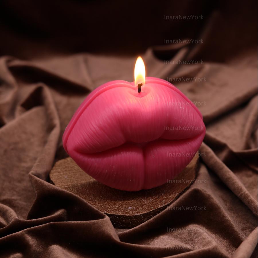 kiss, lips shaped candle |love candle| lips candle | lip filler candle| handmade | couple gift | romantic custom gift