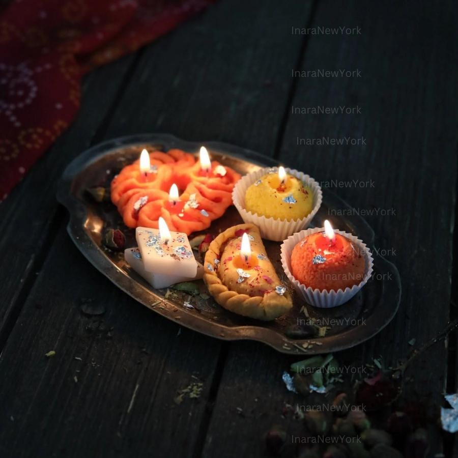 Mithai candles | Laddu, Kaju katli, Gujiya, Imarti Candles | Festive home and decor | Diwali, Lohri, Holi, Puja gifts