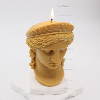 Hera bust candle | sculptural candle | handmade candle | aesthetic candle | 3d custom candle | elegant roman Greek sculpture candles