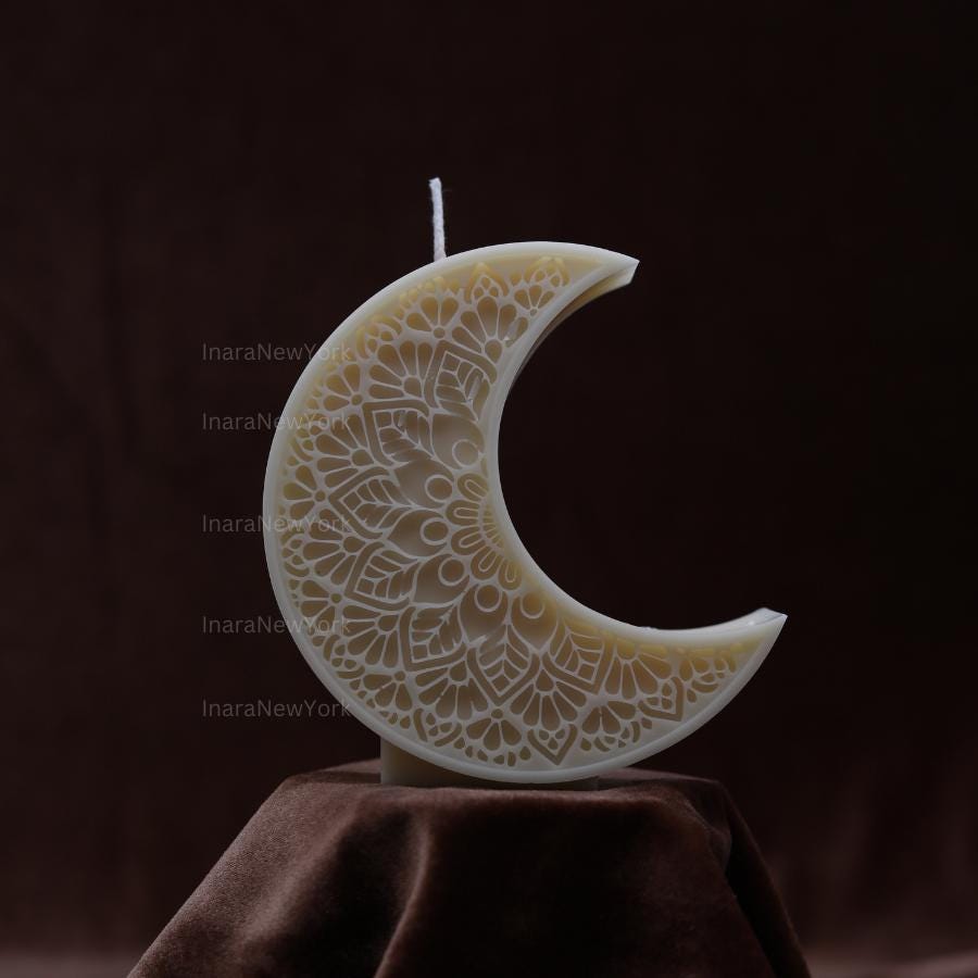 Eid Moon Soy Candle: Ramadan Decor, Islamic Gift