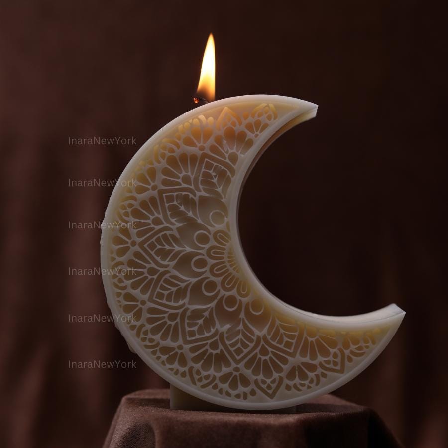 Eid Moon Soy Candle: Ramadan Decor, Islamic Gift