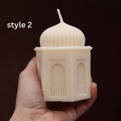 Ramadan Eid Lantern mosque Soy Candle: Handmade Ramazan Decor