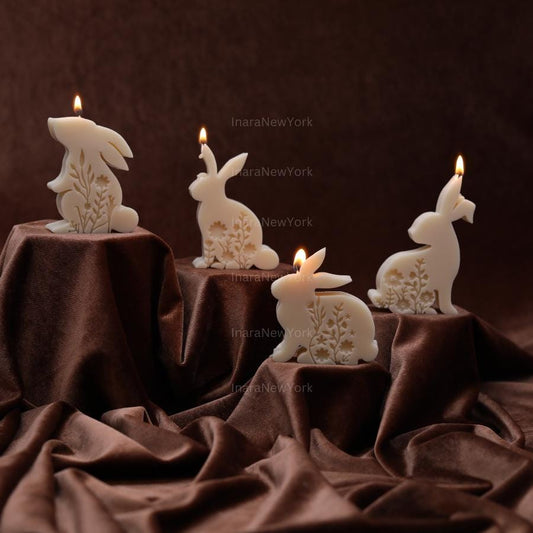 Easter bunny candle shaped candle | bunny egg candle| egg bunny | unique home décor | custom gift | cute egg candle with ears |