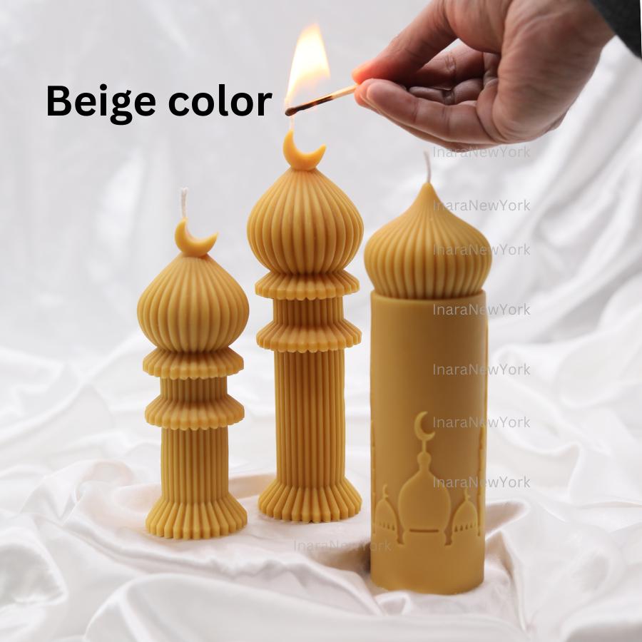 Ramadan Eid Lantern mosque Soy Candle: Handmade Ramazan Decor