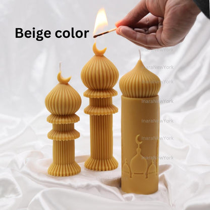Ramadan Eid Lantern mosque Soy Candle: Handmade Ramazan Decor