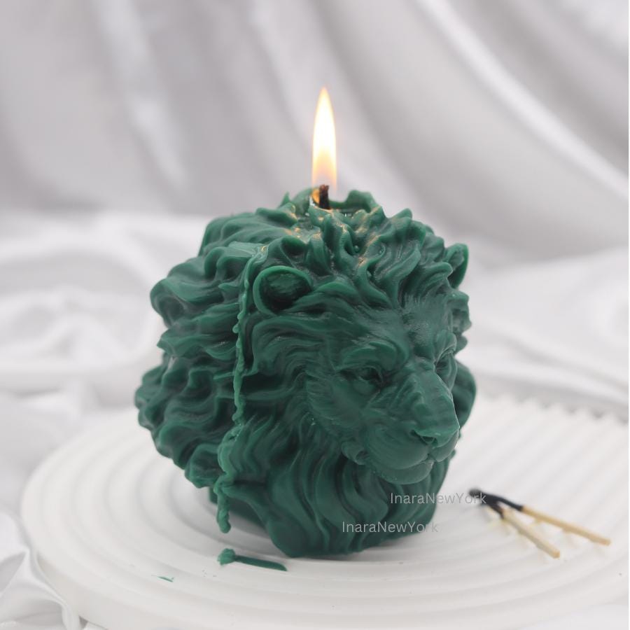 lion head candle | birthday | anniversary | housewarming gift| custom gifts| farmhouse style lion