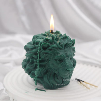 lion head candle | birthday | anniversary | housewarming gift| custom gifts| farmhouse style lion