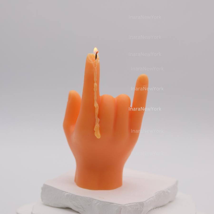 i love you Hand Gesture Candle / / Peace Candle / Peace and Love / Gift Ideas / Holiday Gifts / Home Decor / Aesthetic Candle /Hippie Candle