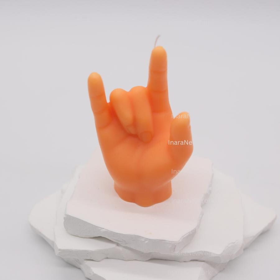 i love you Hand Gesture Candle / / Peace Candle / Peace and Love / Gift Ideas / Holiday Gifts / Home Decor / Aesthetic Candle /Hippie Candle