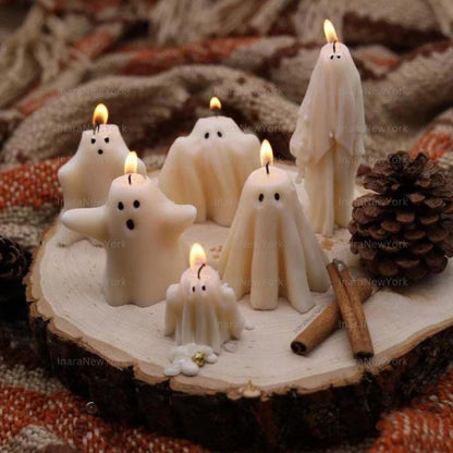 Ghost candle| Halloween decor | fall home decor candle | sculptural candle | halloween | handmade candle | pumpkin shaped candle