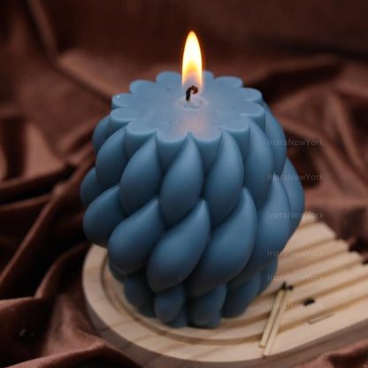 Large Geometric Twirling Swirl Candle - Shaped Candle - Unique Home Decor - Big Statement Piece for Home.