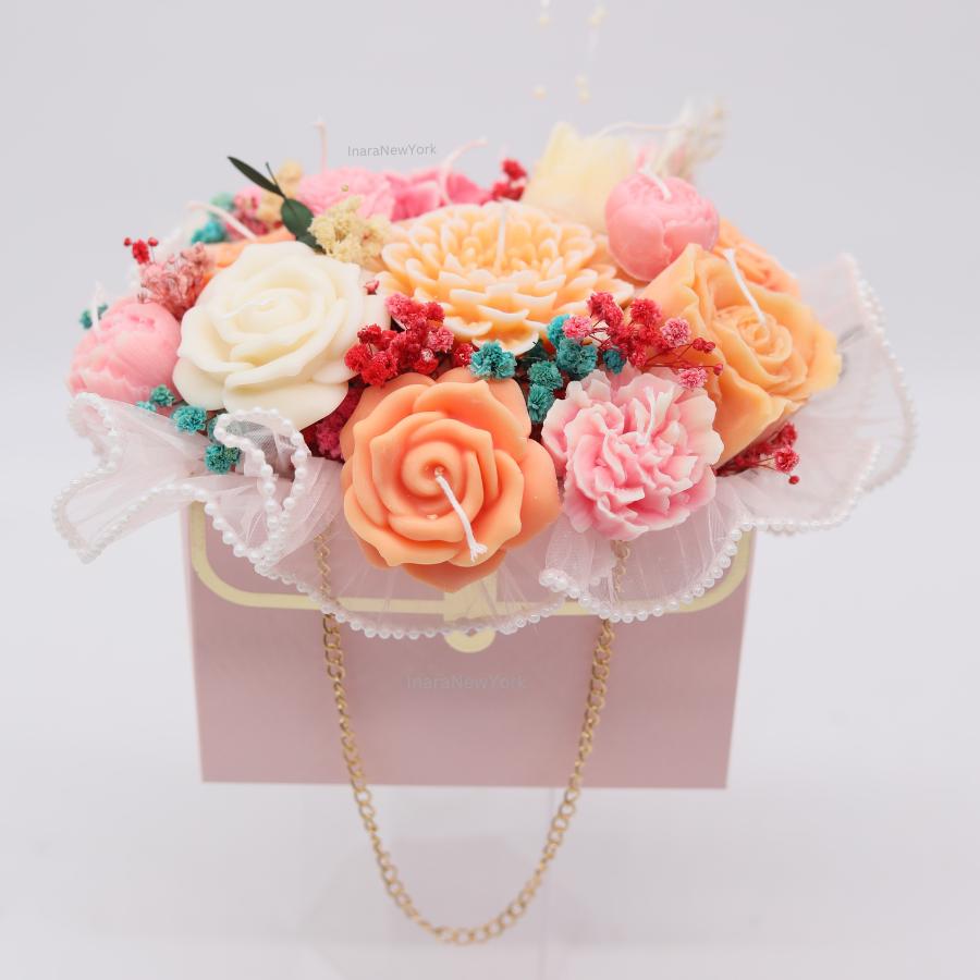 Flower bouquet bag Candle gifts | Mothers day décor | | housewarming| wedding centerpiece| wedding flowers| candle bouquet| gift
