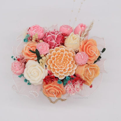 Flower bouquet bag Candle gifts | Mothers day décor | | housewarming| wedding centerpiece| wedding flowers| candle bouquet| gift