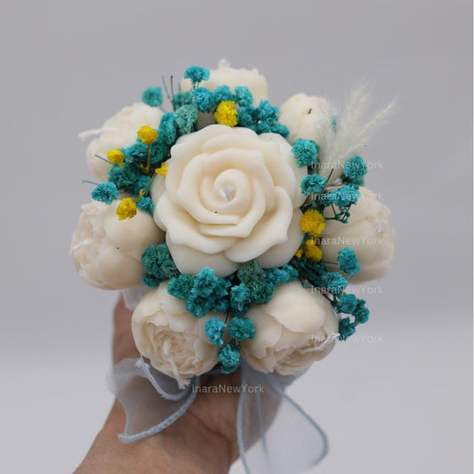 Flower bouquet bag Candle gifts | Mothers day décor | | housewarming| wedding centerpiece| wedding flowers| candle bouquet| gift