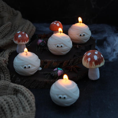 Cute Halloween Mummy Candle| Handmade Gift| Cute Spooky Candle| Soy Wax Candle| Hand Poured Sculptural Candle| Home Decor| Housewarming Gift