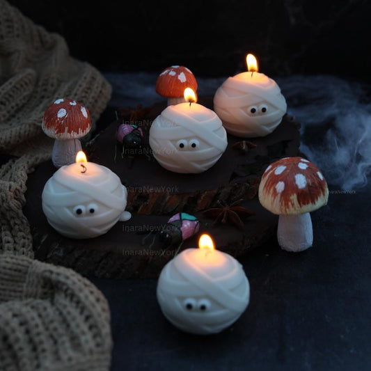 Cute Halloween Mummy Candle| Handmade Gift| Cute Spooky Candle| Soy Wax Candle| Hand Poured Sculptural Candle| Home Decor| Housewarming Gift
