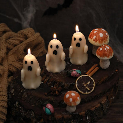 Ghost Candles | Halloween Mummy Ghosts | Spooky Candles | Autumn Candles | Autumn Decoration | Fall | Halloween Candles | Soy wax