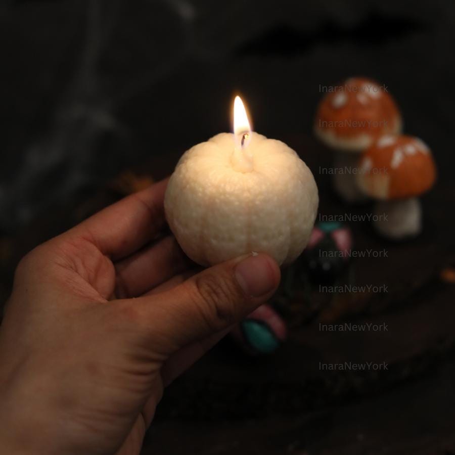 PUMPKIN CANDLE décor | fall candle | sculptural candle | housewarming | handmade candle | pumpkin shaped candle
