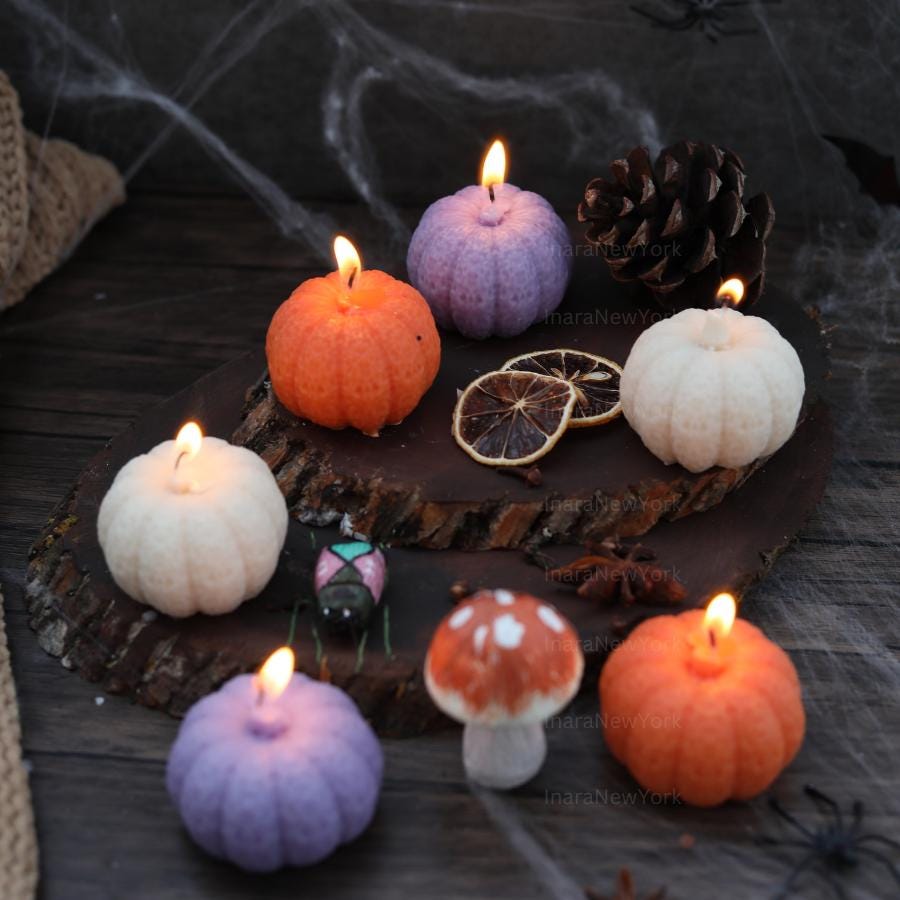 PUMPKIN CANDLE décor | fall candle | sculptural candle | housewarming | handmade candle | pumpkin shaped candle