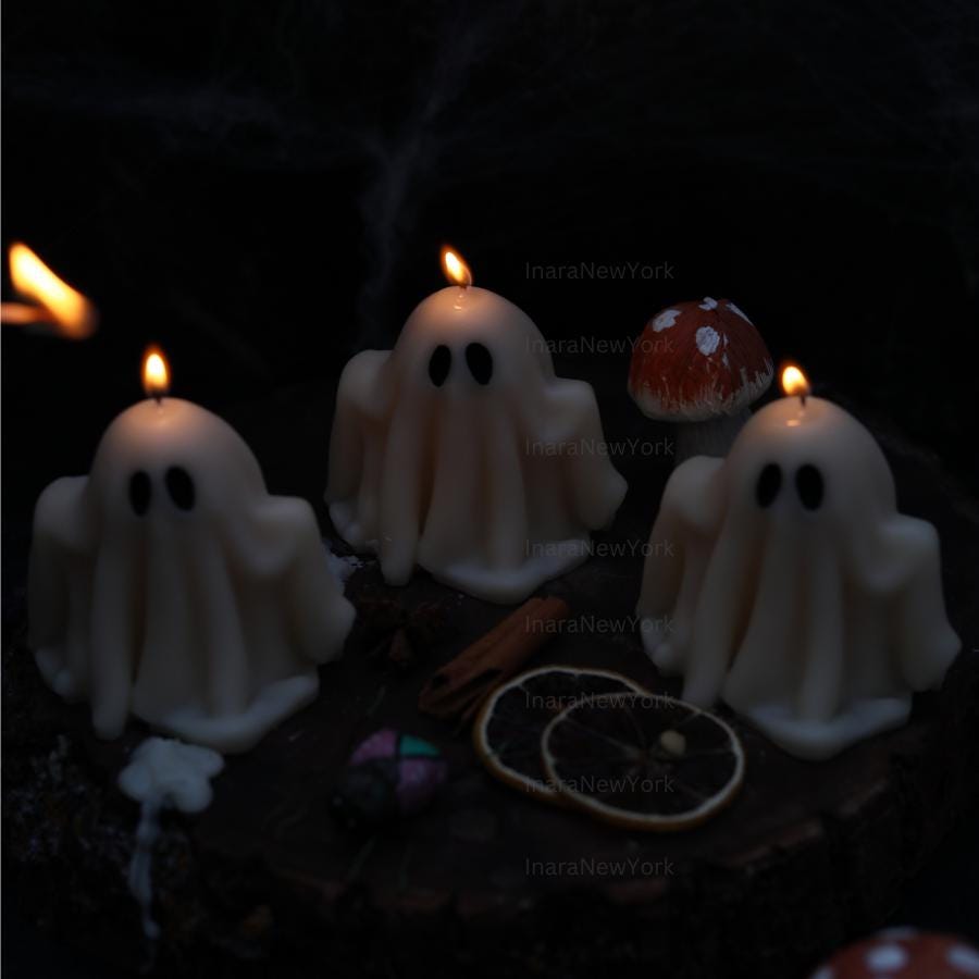 Ghost Candles | Halloween Ghosts | Spooky Candles | Autumn Candles | Autumn Decoration | Fall | Halloween Candles | soy wax
