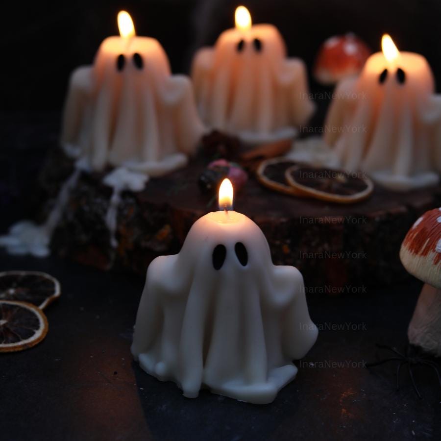 Ghost Candles | Halloween Ghosts | Spooky Candles | Autumn Candles | Autumn Decoration | Fall | Halloween Candles | soy wax