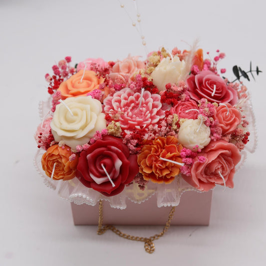 Flower bouquet bag Candle gifts | Mothers day décor | | housewarming| wedding centerpiece| wedding flowers| candle bouquet| gift