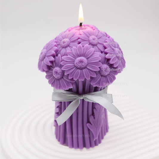 Daisy Bouquet Flower Candle – Mother’s Day gift, Christmas gift, Wedding Gift, Anniversary gift, Bridesmaid gift, Valentines Day gift