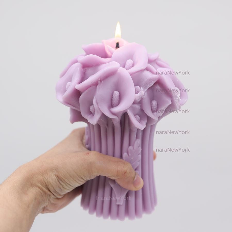 Calla Lily Bouquet Candle – Flower Shaped candle, Mother’s Day gift, Christmas gift, Wedding Gift, Anniversary gift, Bridesmaid gift