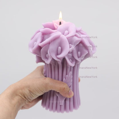 Calla Lily Bouquet Candle – Flower Shaped candle, Mother’s Day gift, Christmas gift, Wedding Gift, Anniversary gift, Bridesmaid gift