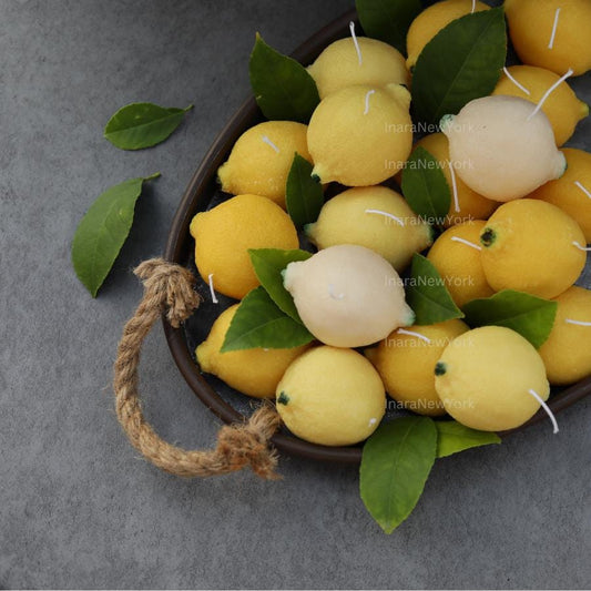 Food Candles, Real Fruit & Vegetables Candles, Orange Candle, Lemon Candle