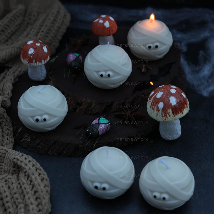 Mummy Candle Set | Halloween Decoration | Autumn Home Decor | Pumpkin Spice Latte | Halloween Decorations | Pumpkins | Soy Wax Candl