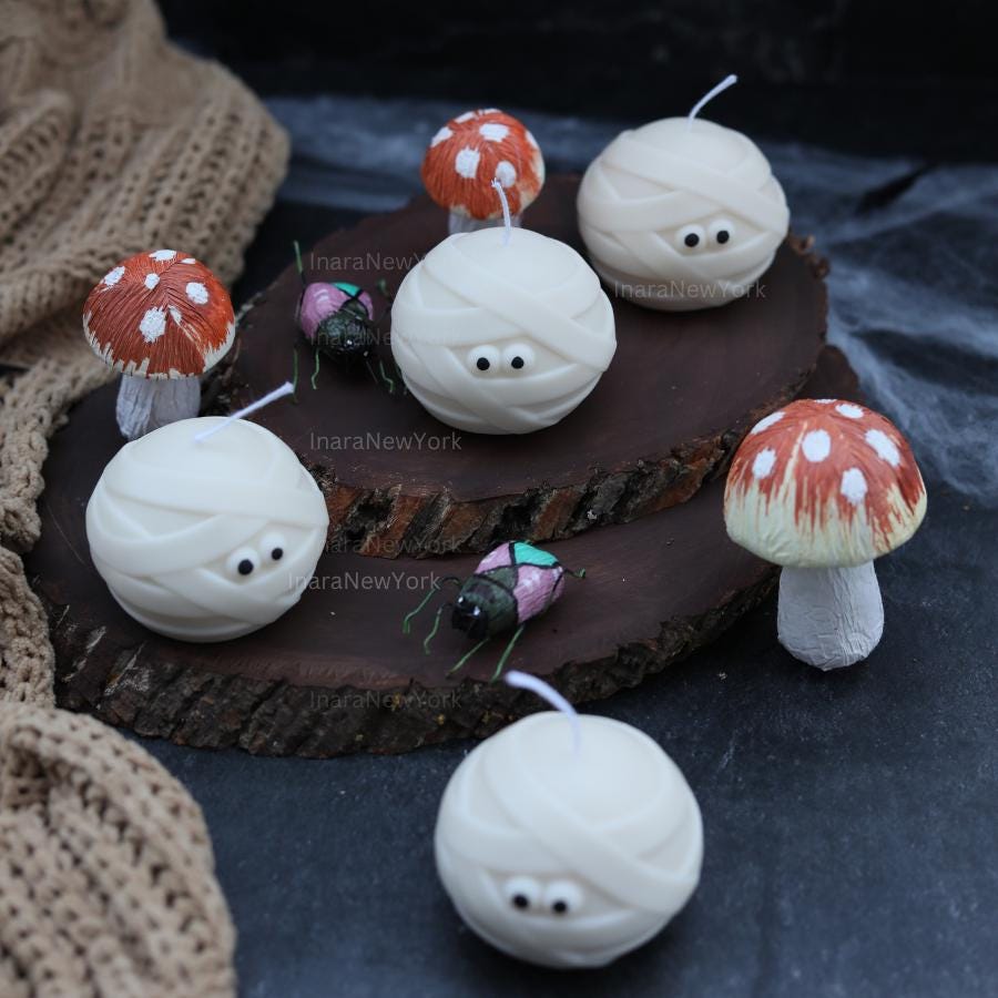 Mummy Candle, Mummy Ghost Candle, Halloween Candle, Cute Halloween Candle, Halloween Decor, Fall Candles, Autumn Candles, Spooky Candles